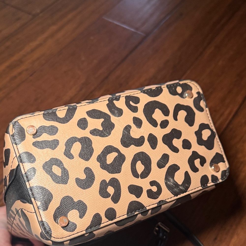 kate spade Leopard Print Crossbody in Tan and Black - Picture 7 of 8